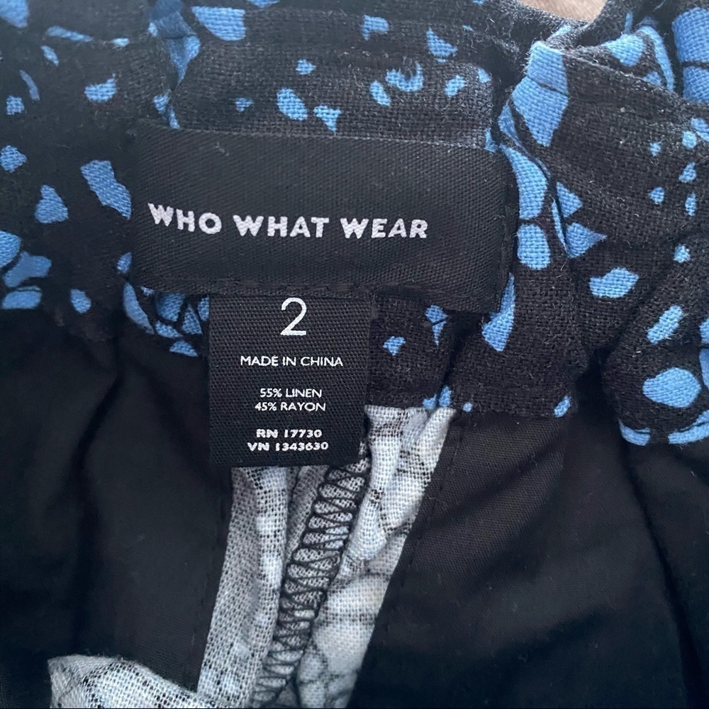 Women’s Floral High-Rise Shorts Who What Wear Black Blue Size 2 - Picture 6 of 6